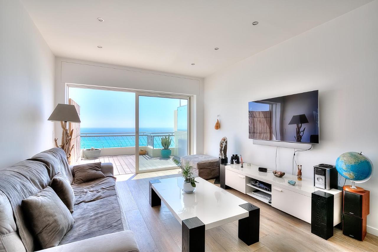 Le Florentina, Dernier Etage Avec Terrasse, Vue Sur La Baie Des Anges Apartment Ница Екстериор снимка