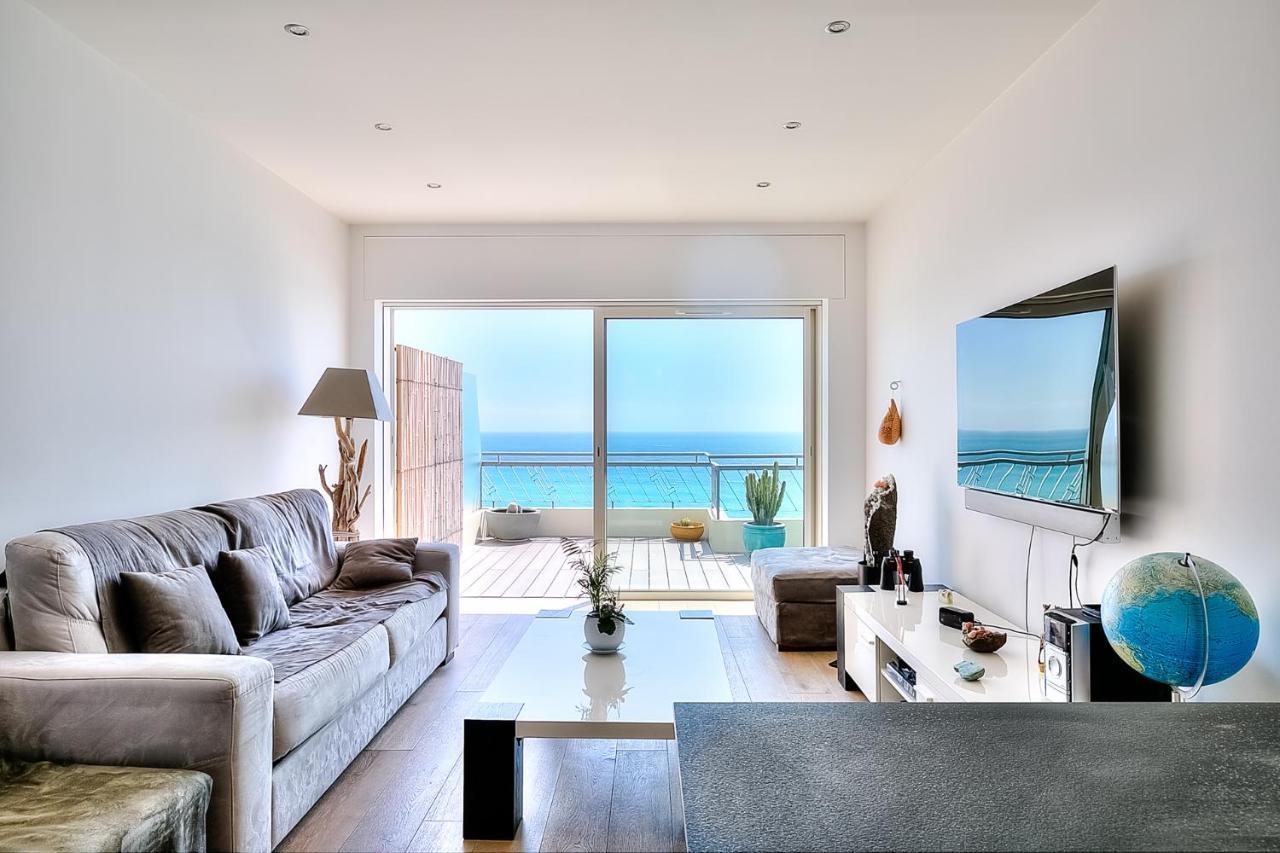 Le Florentina, Dernier Etage Avec Terrasse, Vue Sur La Baie Des Anges Apartment Ница Екстериор снимка