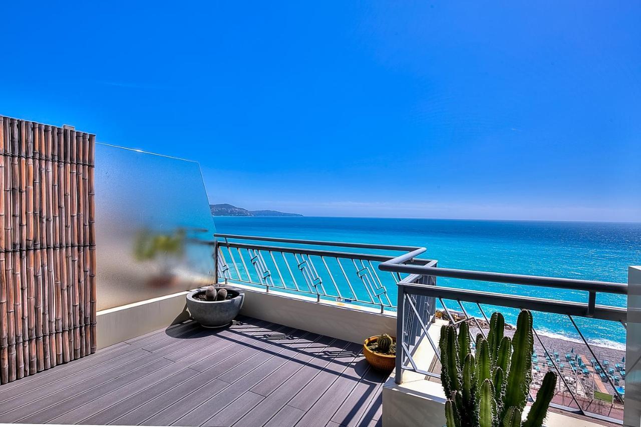 Le Florentina, Dernier Etage Avec Terrasse, Vue Sur La Baie Des Anges Apartment Ница Екстериор снимка